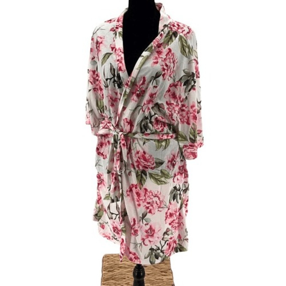 Show Me Your Mumu Womens Floral Tie Belt Brie Robe Multicolor One Size